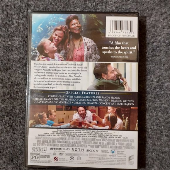 MIRACLES FROM HEAVEN DVE NWT IN SEALED PACKAGE - Picture 2 of 2